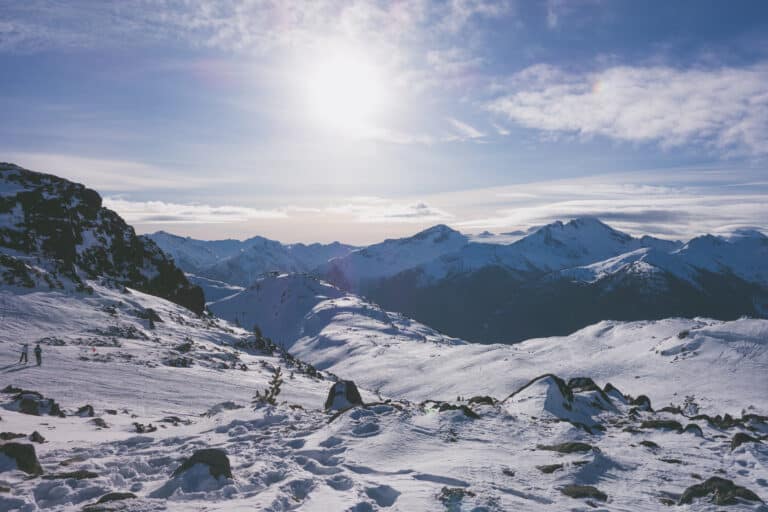 montañas nevadas de whistler