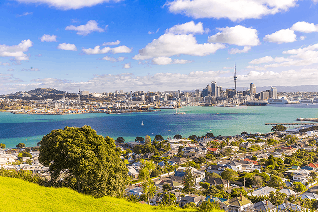 Vista aérea de Auckland