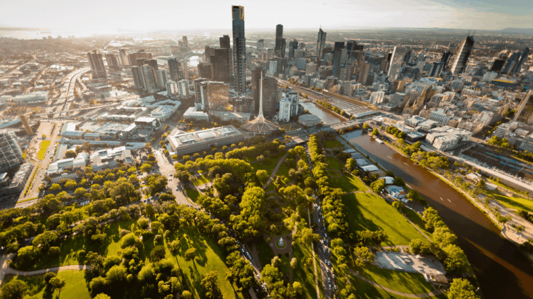 vista aérea de Melbourne