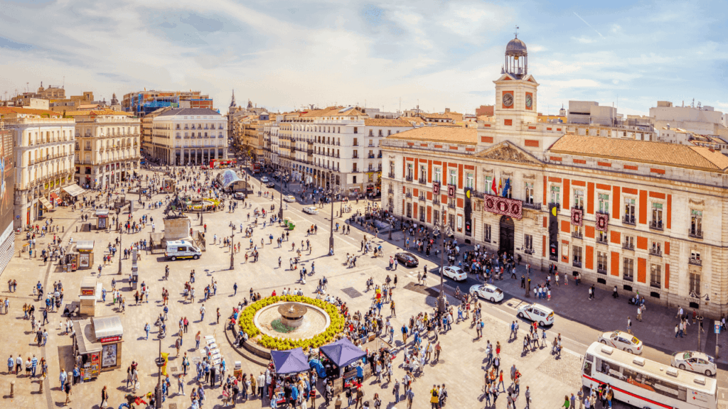 Vista aérea de Madrid, España