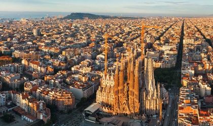 Vista aérea de La Sagrada Familia