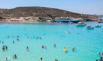 Vista aérea del mar en Malta